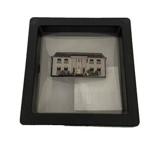 Headgear Pin House Enamel in Collector's Box Novelty Retro Realtor Real Estate